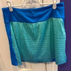 Blue and Teal Patterned Skirt